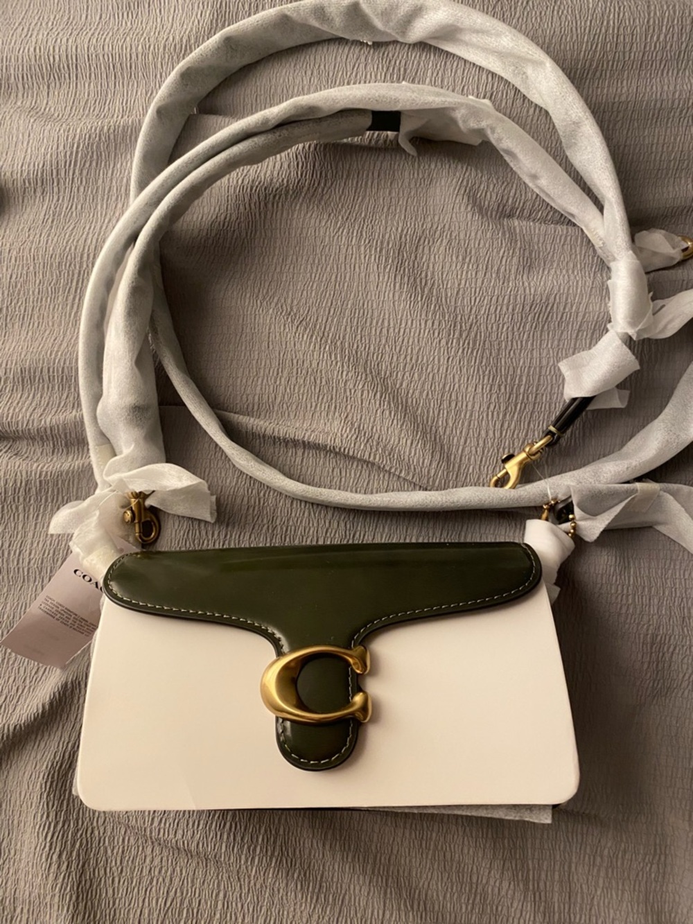 Coach Tabby 20 in Dark Olive Spazzolato Leather CW632 - Picture 4 of 7
